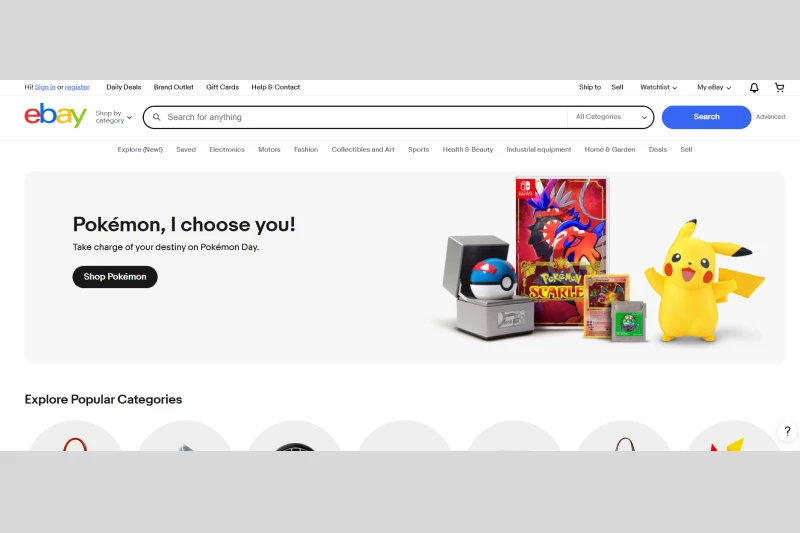 eBay is a global online marketplace for buying and selling merchandise