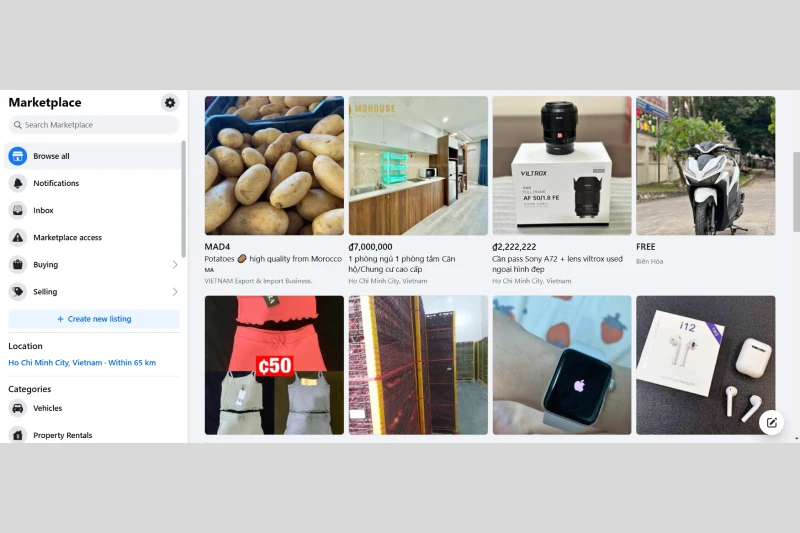 Facebook Marketplace is a social commerce platform for buying and selling locally