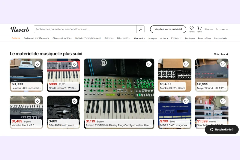 Reverb is an online marketplace for buying and selling musical instruments and gear