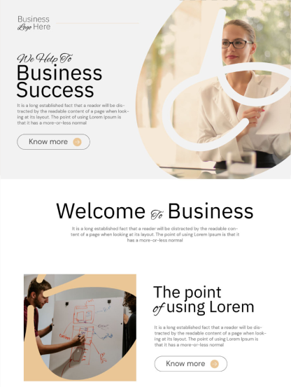 Preview of a website theme template from GoSELL, suitable for a corporate site.