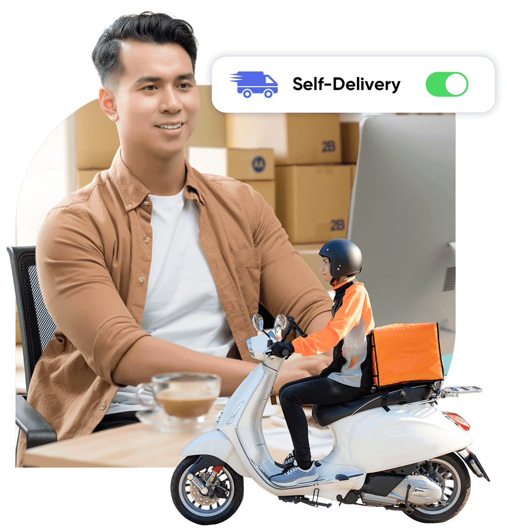Support various delivery methods such as self delivery, delivery via shipping companies (local shipping companies in your country)