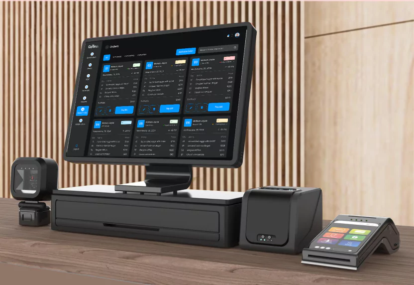 POS system screen displaying a retail management dashboard to streamline checkout and order management.