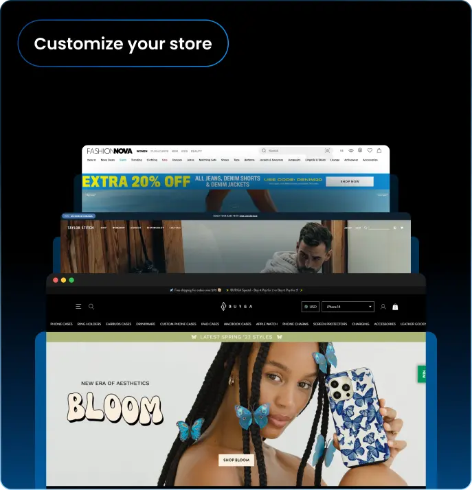 Collection of diverse GoSELL prebuilt website theme templates for ecommerce.