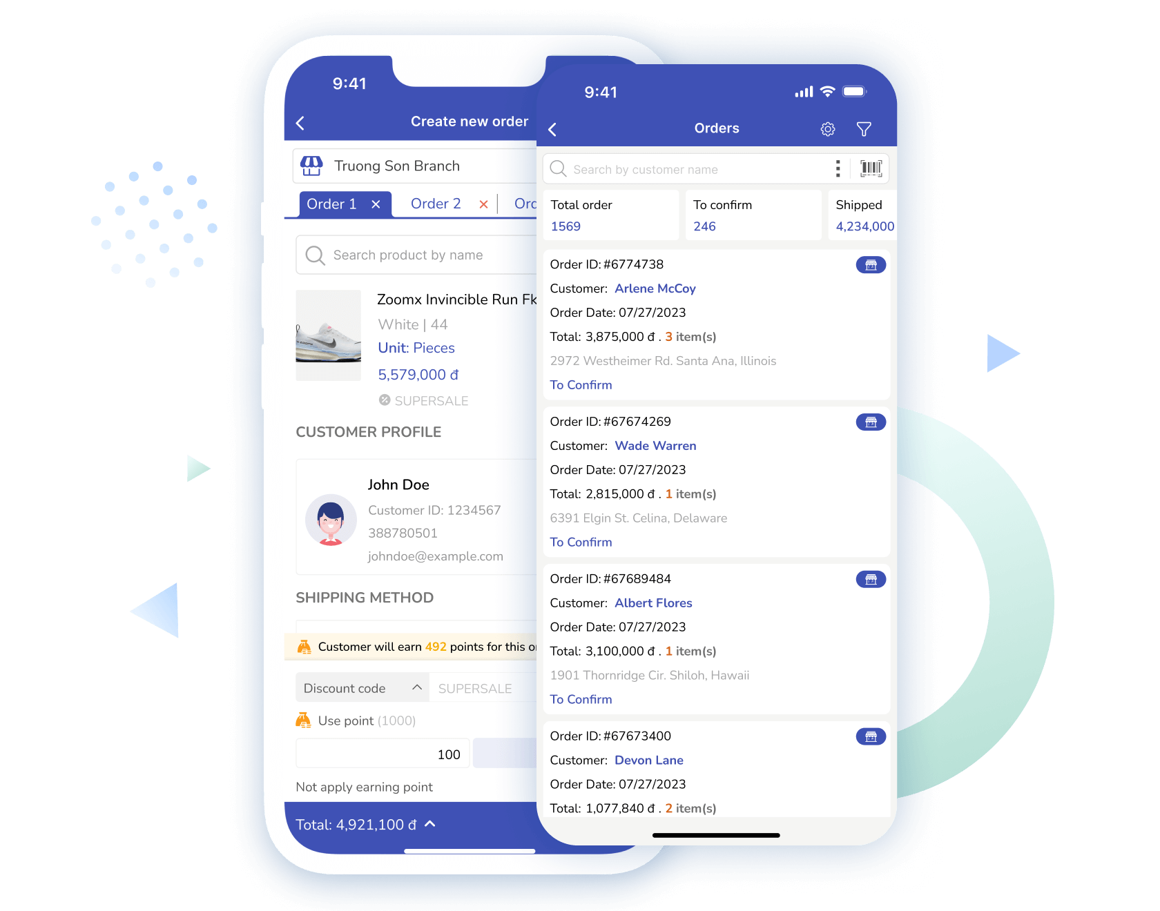 Create and process orders with just few simple steps